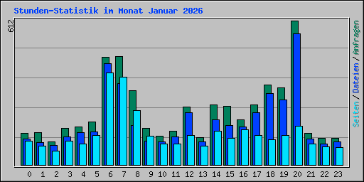 Stunden-Statistik im Monat Januar 2026